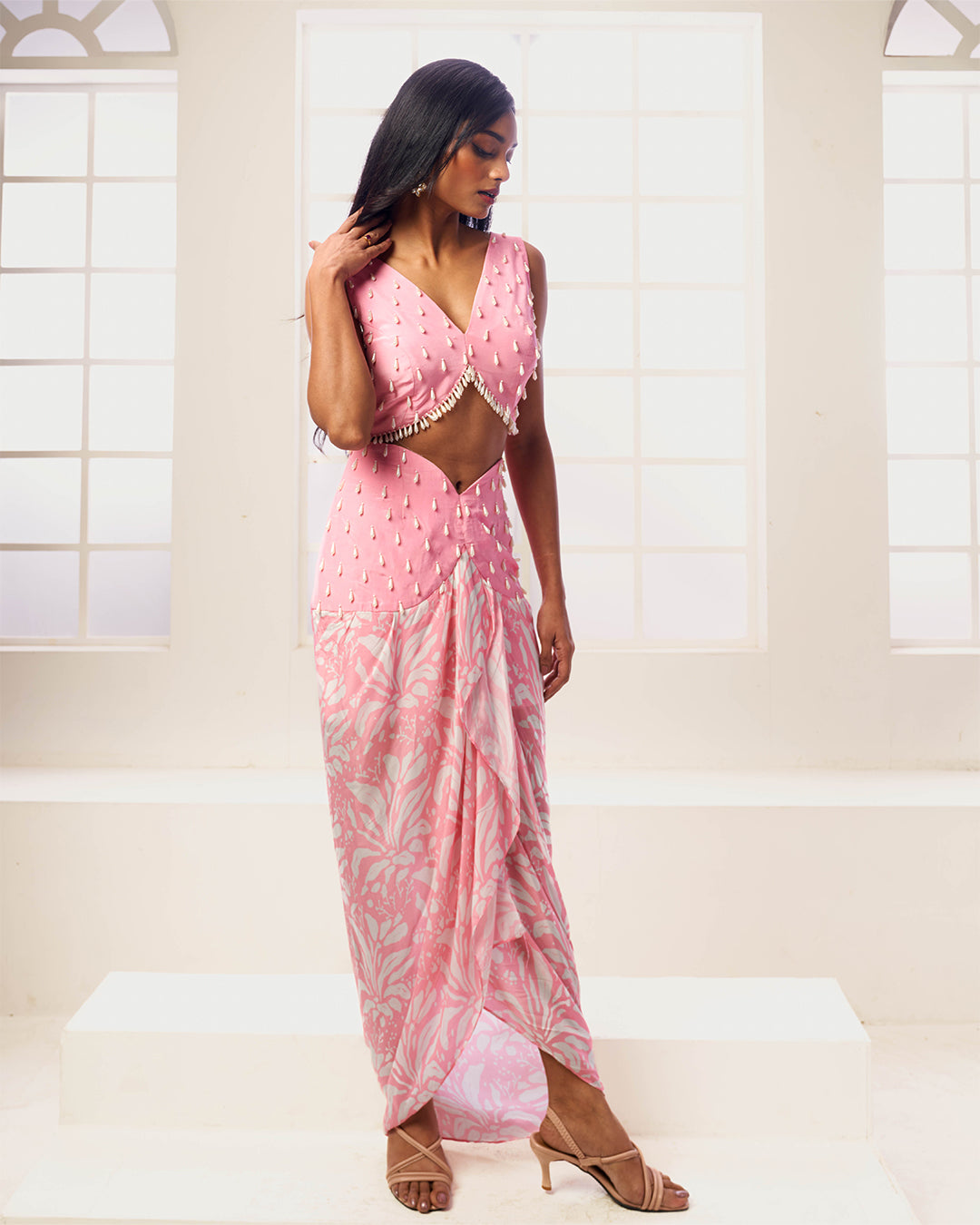 Aurora Indowestern Dhoti Drape Set
