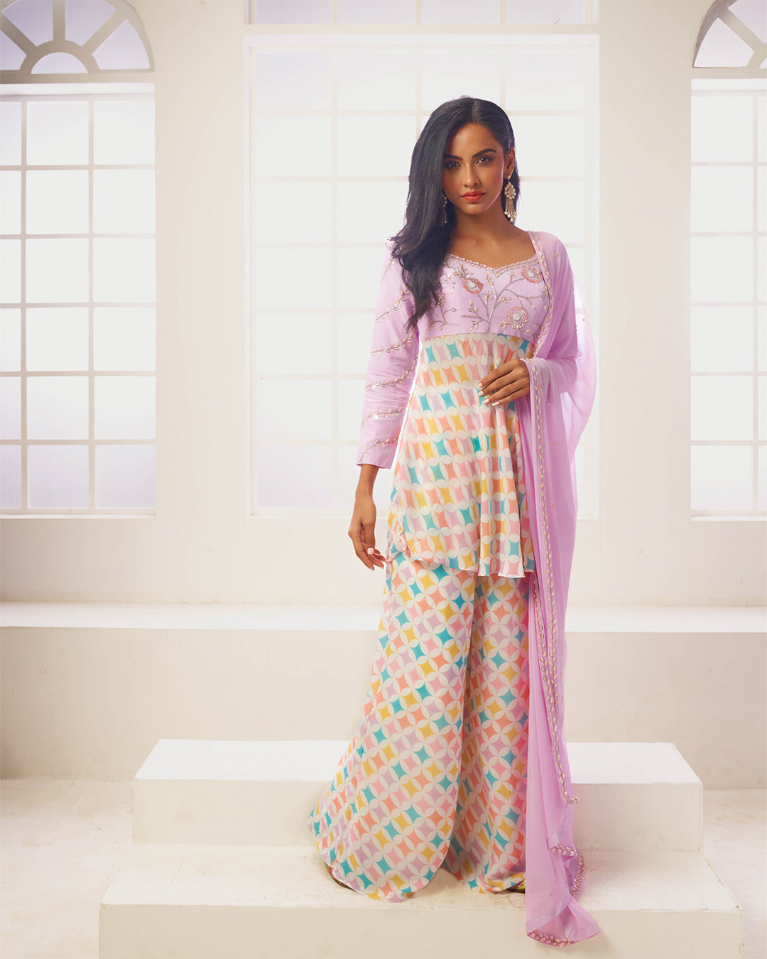 Zaria Simple Sharara Dress