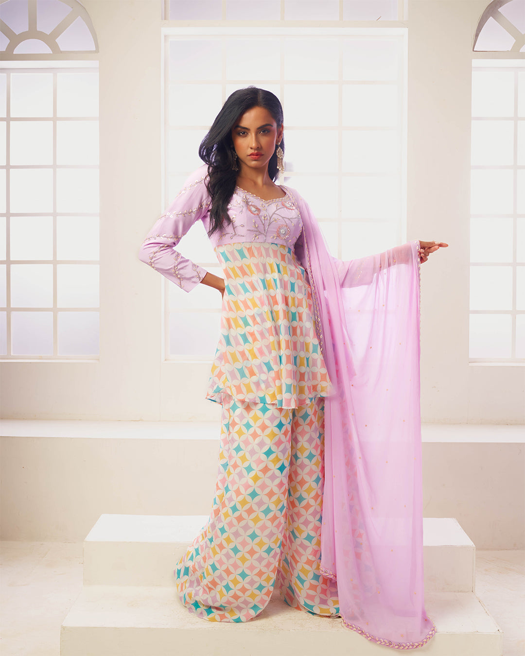 Zaria Simple Sharara Dress