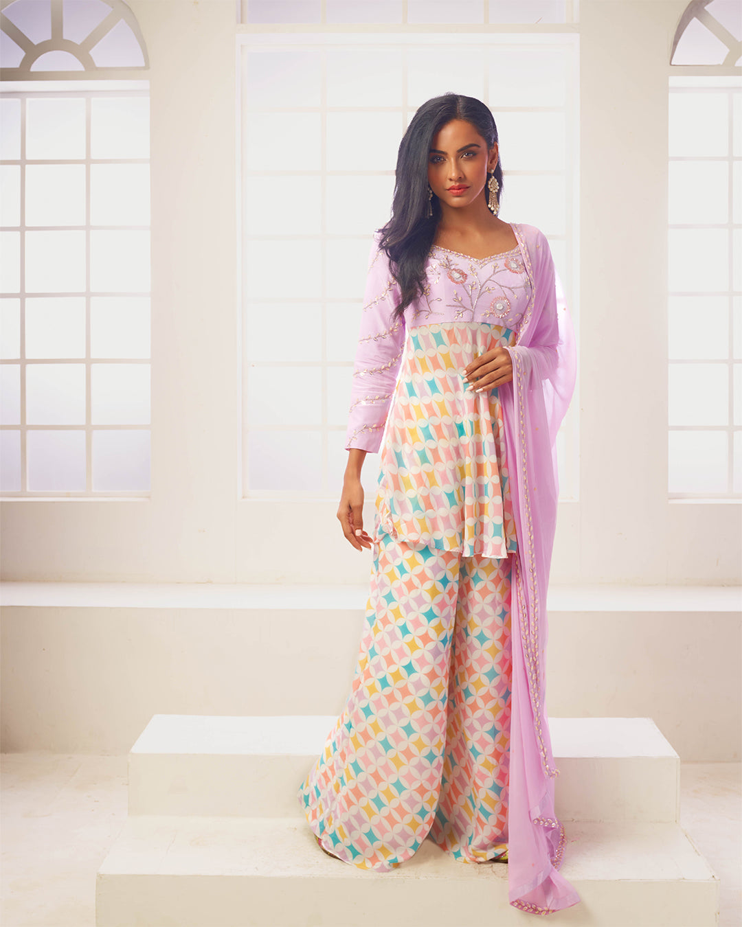 Zaria Simple Sharara Dress