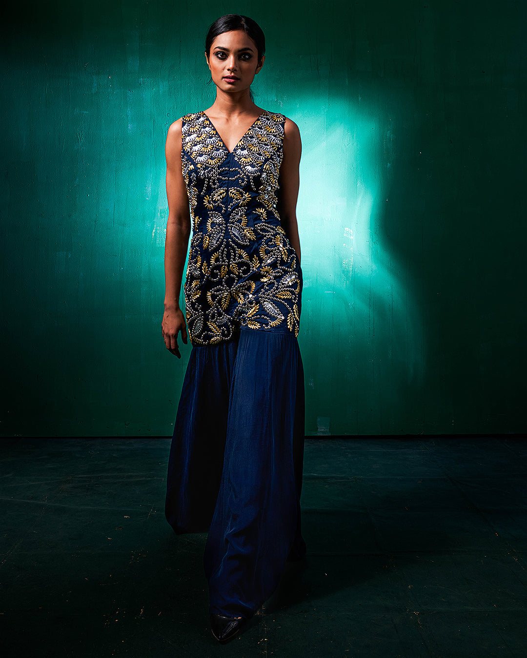 Naira Wide Leg Indo Western Jumpsuit