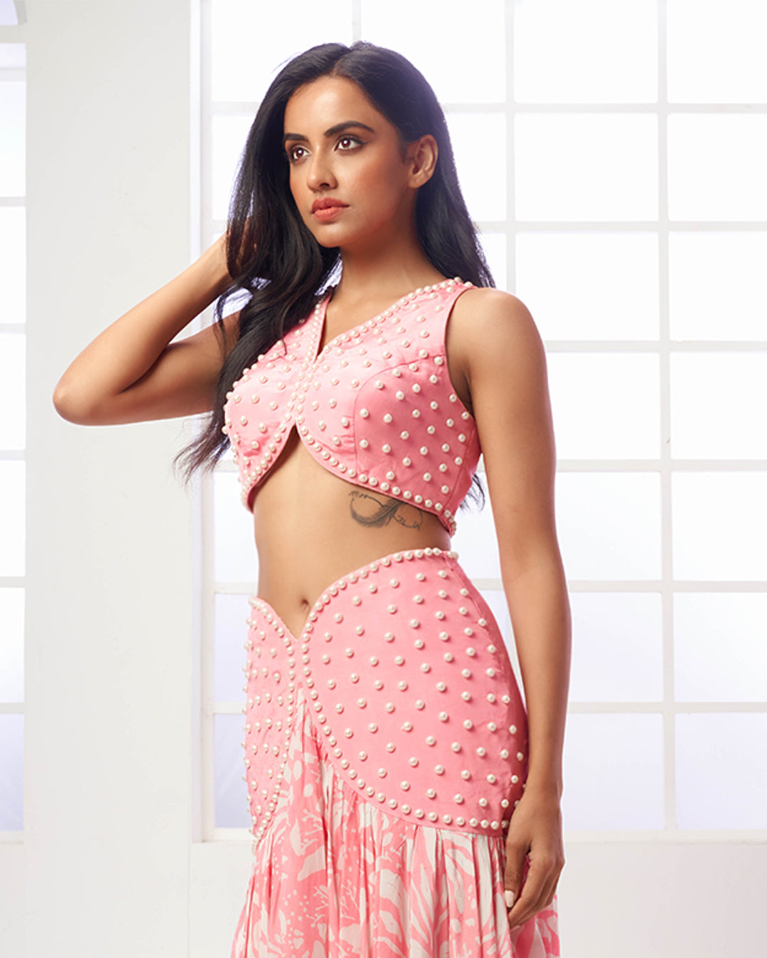 Nyra Partywear Crop Top & Skirt Set