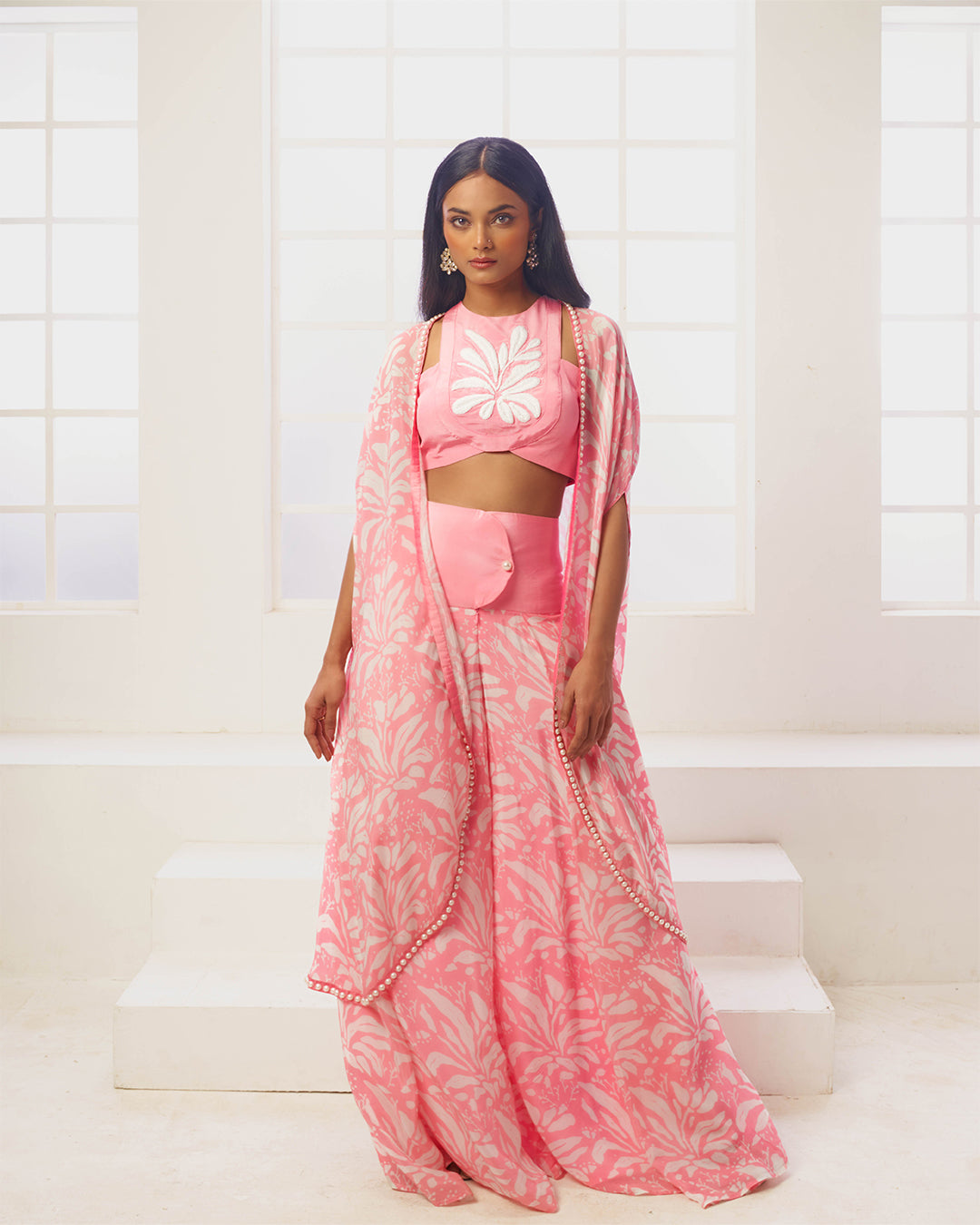 Suki Crop Top with Shrug and Pants