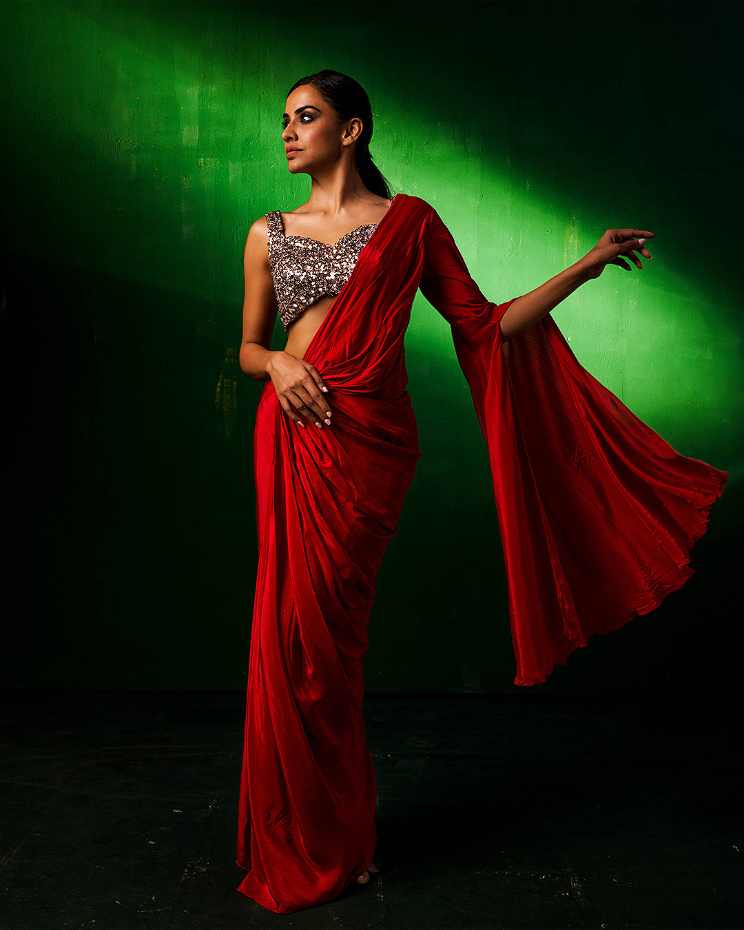 Yarra Indo Western Wrap Saree