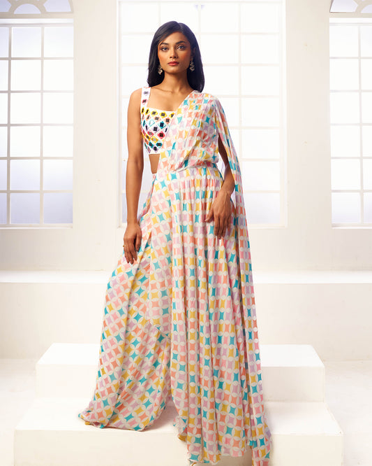 Inara Pant Style Drape Saree
