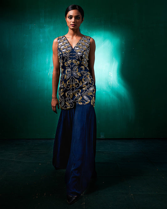 Naira Wide Leg Indo Western Jumpsuit