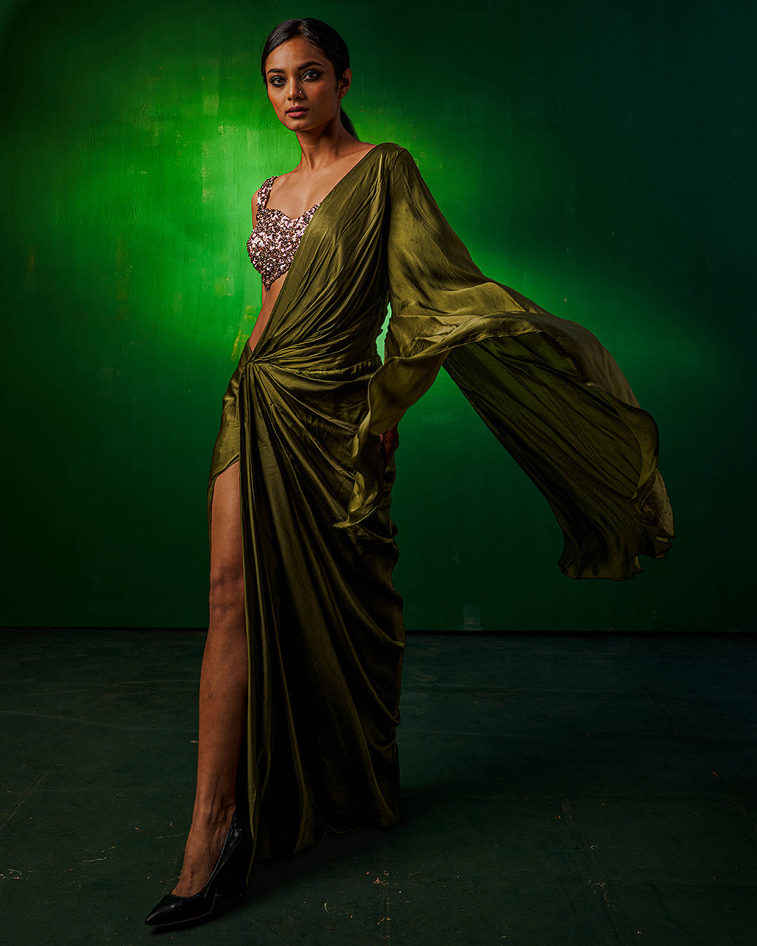 Pia Indo Western Wrap Saree