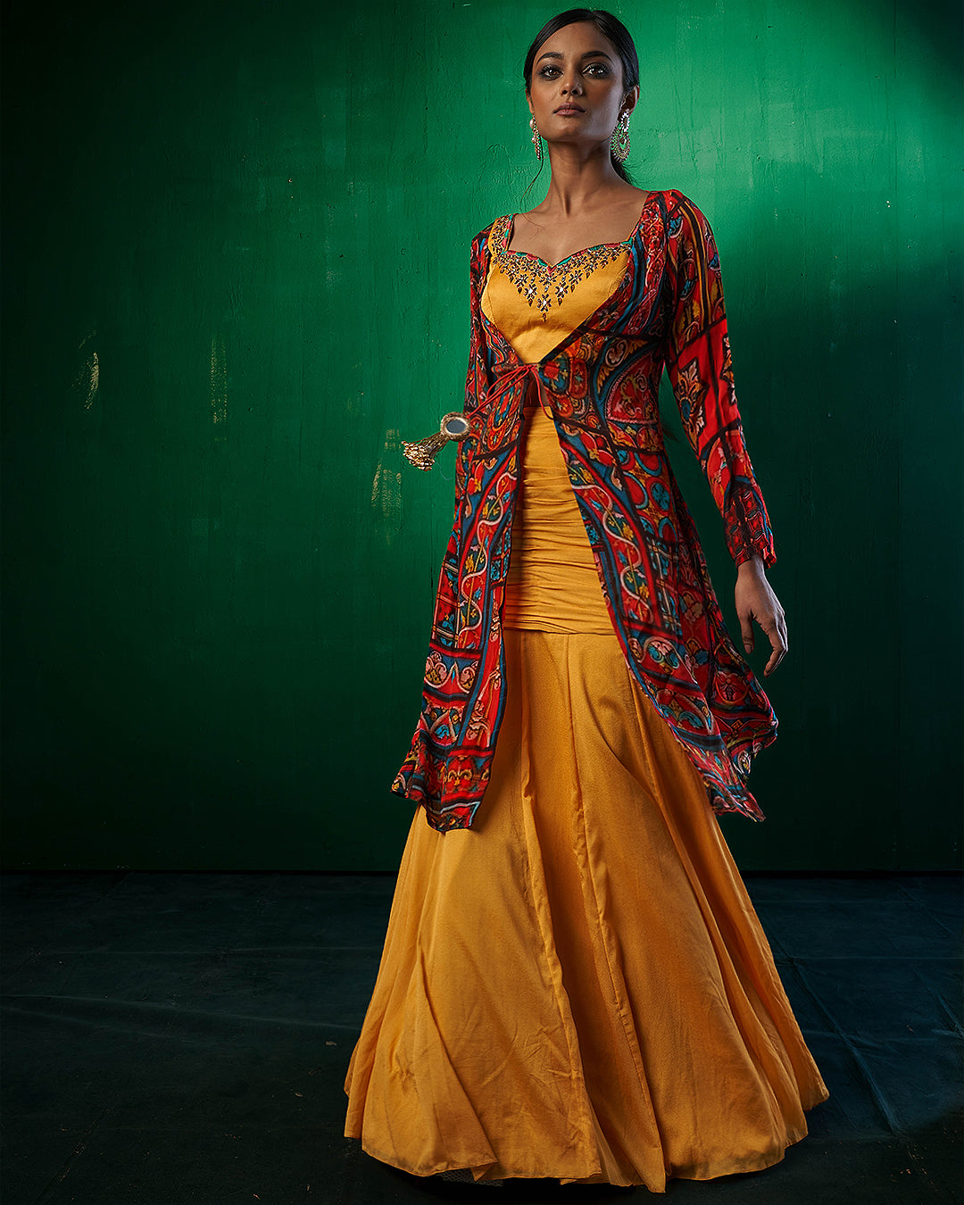 Sabrina Desigenr Lehenga With Printed Jacket