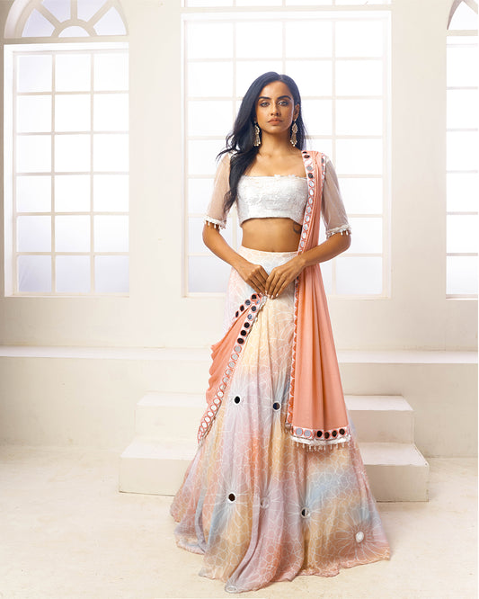 Samara Simple Pastel Lehenga Set