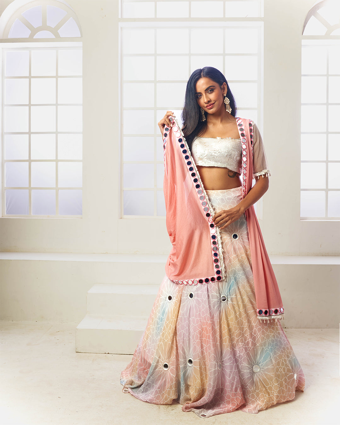 Samara Simple Pastel Lehenga Set
